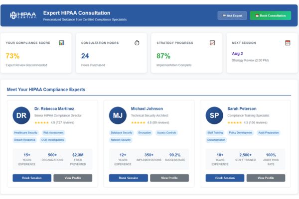HIPAA Expert Consultation Interface HIPAA Expert Consultation Interface