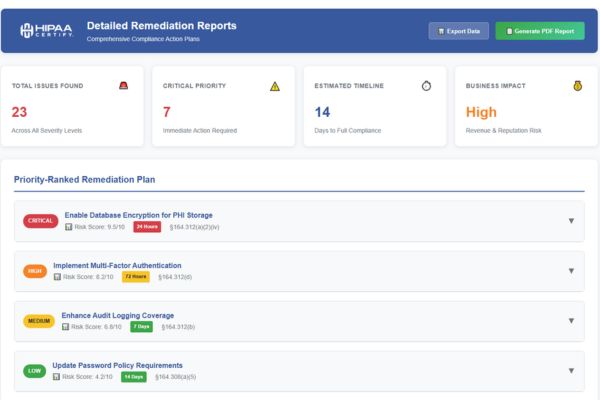 HIPAA Compliance Report Sample HIPAA Compliance Report Sample